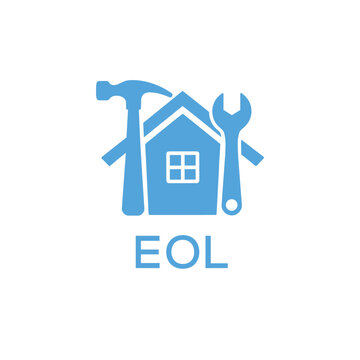 Home Repair Service Logo with Hammer and Wrench Icon &ndash;EOL Branding Design. EOL Letter Logo.
