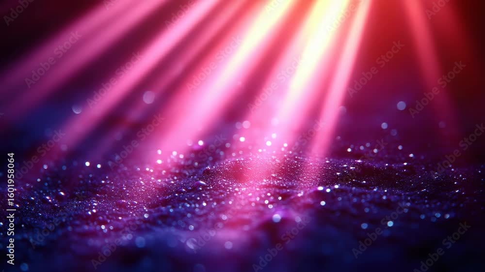 Poster abstract glowing background with particles and light rays for creative designs