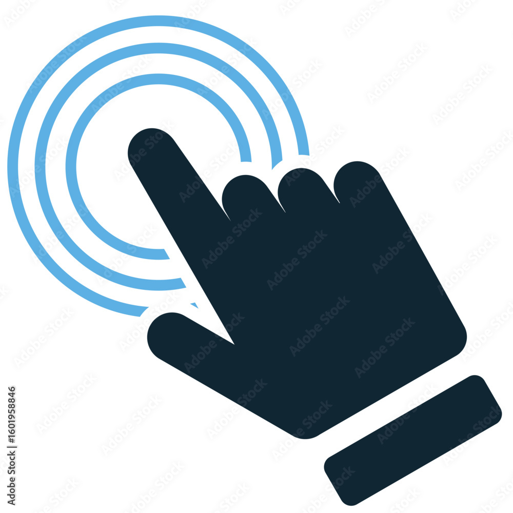 Aufkleber touch screen icon vector, symbolizing interactive technology and intuitive digital interfaces. perfe