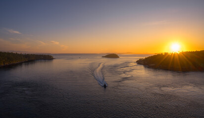 sunset over the ocean