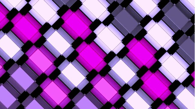Vibrant Geometric Abstract Design with Pink and Purple Patterns
