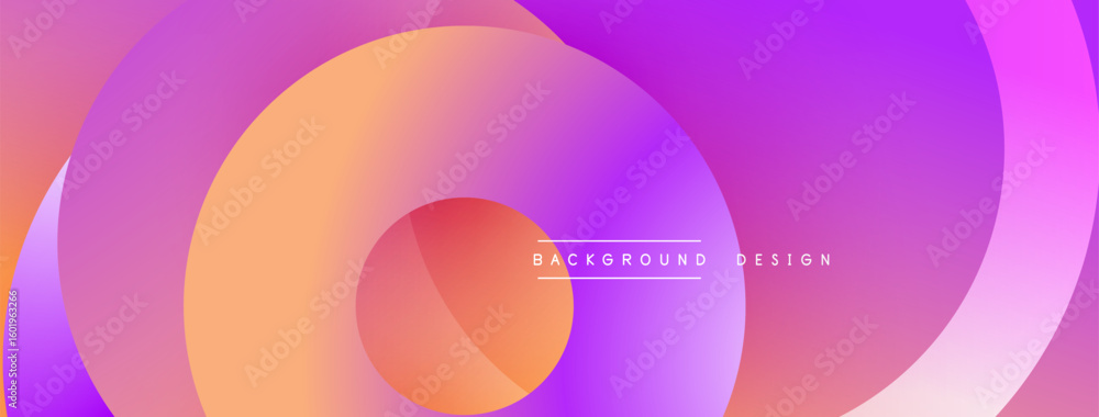 Poster abstract fluid shapes, vibrant colors blend. gradient layers create dynamic visual effect. modern de