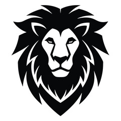 logo of lion head in bold vector silhouette  cente.eps