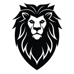 noble lion head in heraldic vector logo style  whi.eps