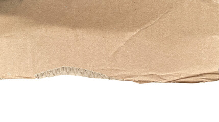torn cardboard border isolated element