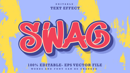 3d Word Swag Editable Text Effect Design, Effect Saved In Graphic Style
