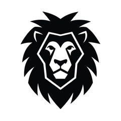simplified lion face icon for logo design  modern .eps