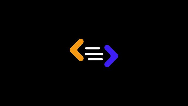 Programming icon with looping transitions, suitable for script, text, or content writer concepts.