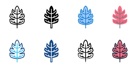 Autumn icon set multiple style collection 
