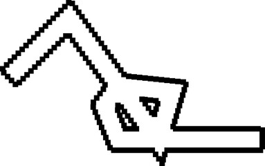 Pixel line creative design digital. Element 8 bit retro