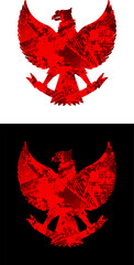 garuda logo in grunge pattern (artwork 4)