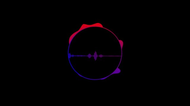 Cinematic Circular Audio Waveform UI with Glitch Neon Controls &ndash; Spotify-Inspired Music Visualizer for EDM, Podcast, Synthwave & Sound Spectrum Dashboard