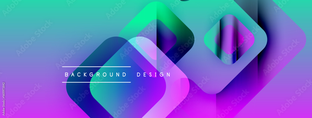 Poster abstract vibrant background. overlapping shapes create dynamic gradient effect. modern design elemen