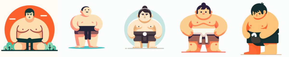 vector of a sumo athlete