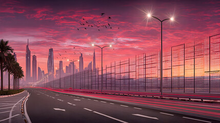 panel windows glowing with integrated light-harvesting technology