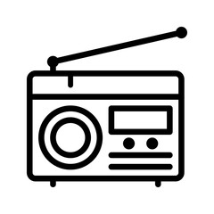 Radio Outline Icon. Editable Stroke Icons. Perfect for web, mobile apps, and software.