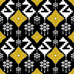 Abstract ethnic geometric pattern design for background or Wallpaper.