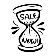 A glyph sticker of today deal typography sticker 

