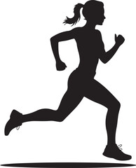 Running woman flat icon for exercise apps and websites