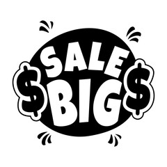 A glyph sticker of today deal typography sticker 

