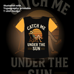 vector illustration of a vintage summer t-shirt design , template