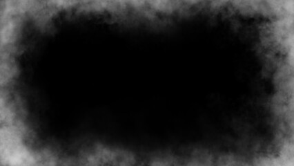 Smoke frame white flame . Border fog mist texture effect for film , text or space