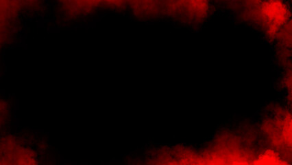 Smoke frame red flame . Border fog mist texture effect for film , text or space