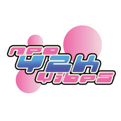 Neo Y2K Vibes, Bold Futuristic Bright Pink and Blue Typography with Pink Gradient Circles, Y2K Style Banner Logotype