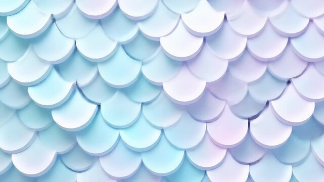 Underwater inspired fish scale seamless pattern in pastel mermaid colors &mdash; light blue, aqua, lavender, soft pink gradient for fantasy and ocean themes.

