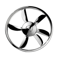 Sleek Chrome Propeller in Studio Light

