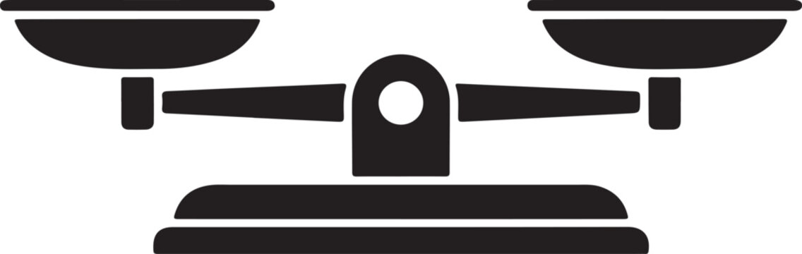 Scales. Libra icon. Flat style - stock vector