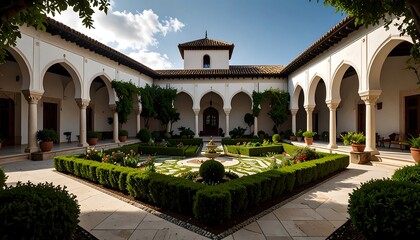 Fototapeta premium Courtyard Garden Architecture