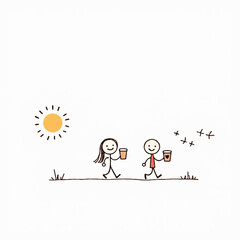 Hand drawn Halloween poster - vector