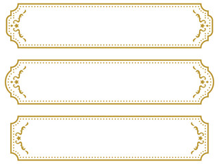 アンティーク/フレーム/枠/タイトル/ゴールド/イラスト/素材