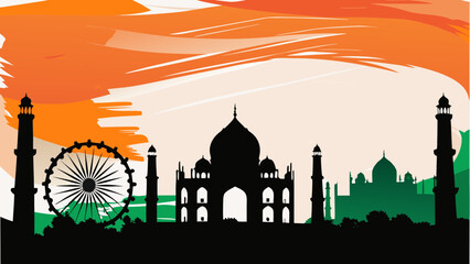 Celebrating India s Republic Day with the iconic Taj Mahal a symbol of pride and heritage in vibrant