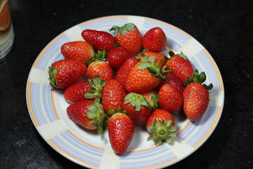 strawberries on a plate
