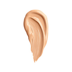 Obraz premium Smooth makeup foundation swatch on surface isolated transparent background