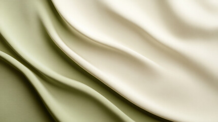 Obraz premium Smooth gradient background transitioning from soft sage green to creamy cream tones. Elegant, calming color blend perfect for modern designs, presentations, and serene visuals.