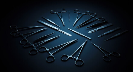 Fototapeta premium Surgical instruments set