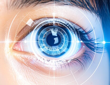 eye on digital background - Powered by Adobe