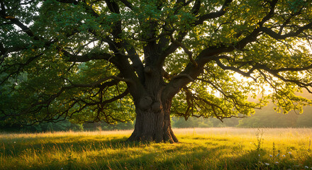 Fototapeta premium oak autumn in the park
