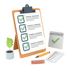 Achieving goals a checklist for success and organized productivity on black