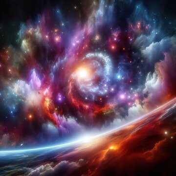 Space background nebule concept astronomy illustration science