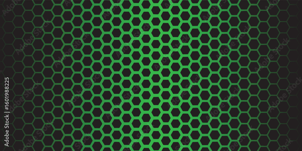 Poster green abstract cube hexagon shape background. vector banner design. hexagons pattern. geometric abst