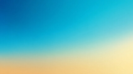 Naklejka premium Smooth gradient background transitioning from soft sky blue to warm sand tones. Minimalist, calming, and natural color blend perfect for design, presentations, and digital projects.