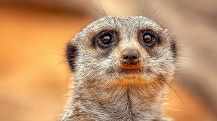 Close-up portrait of a meerkat.