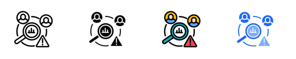 Competitive Risk Analysis  Icon Set Multiple Style Collection
