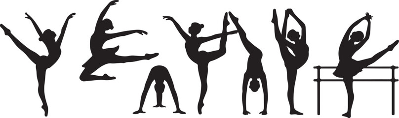 Slim sportive young woman doing fitness and yoga exercises. Interest sportswear. Vector glitch overlay illustration design isolated on white background for t-shirt graphics, icons, posters,