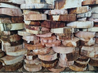 Wood waste stacked background albizia falcata sengon albisia