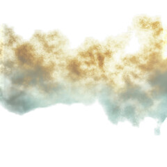 Cloudy landscape silhouette